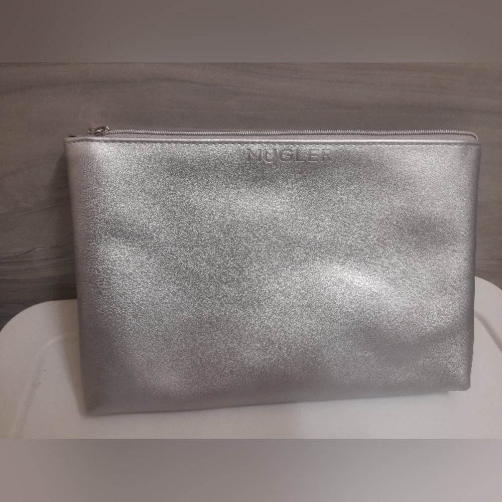 Mugler Beauty Silver Clutch Bag